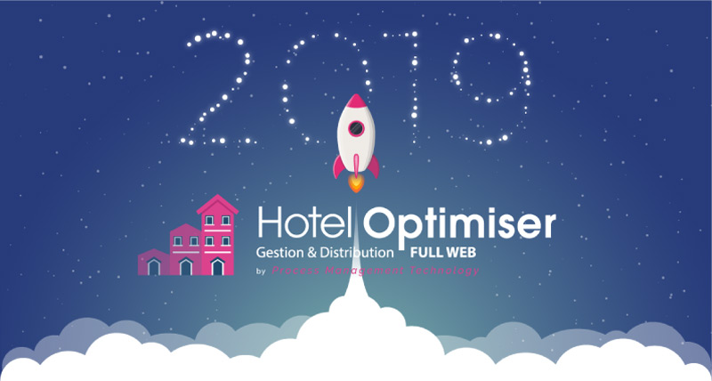 Carte de voeux 2019 Hotel Optimiser grand format.